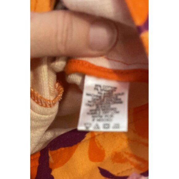 Isaac Mizrahi Live 1X Hippie Boho Floral Knit Denim Jacket 4 Pocket Colorful - Picture 6 of 6